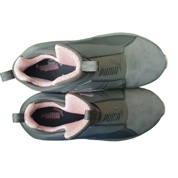 PUMA Fierce NBK Naturals Hunter Green Cameo Brown Pink Kylie Jenner Women SZ 7 - Picture 5 of 8